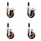 Service Caster 4 Inch 316SS High Temp Glass Filled Nylon 1-1/8 Inch Stem Caster Lck Brake, 2PK SS316TTLEX20S414-GFNSHT-2-S-2-118 - alternate 1
